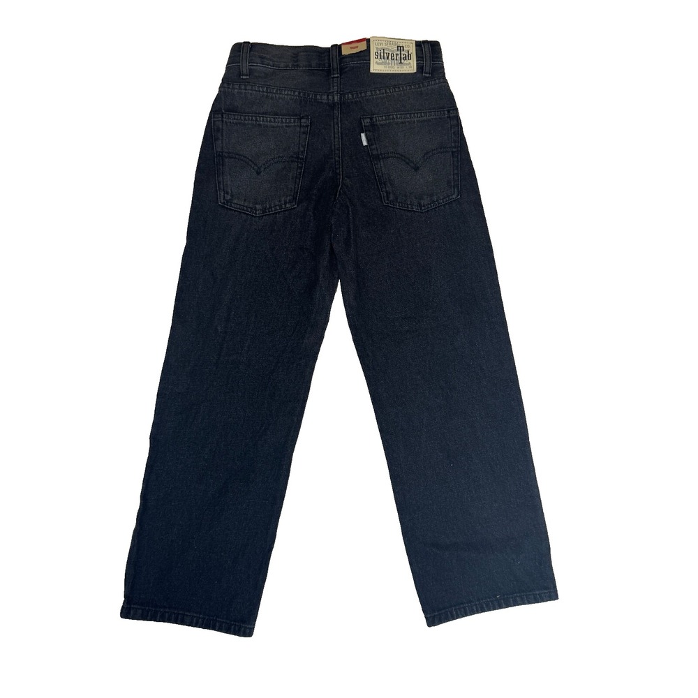 Boys Levi's Silver Tab Jeans Size 10 Reg (25×26) Black Stay Loose New With Tags
